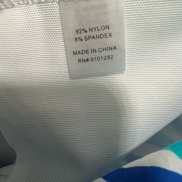 Lulu-B Blue and Green Zebra Print Elastic Waist Stretch Pants sz L - Picture 4 of 8